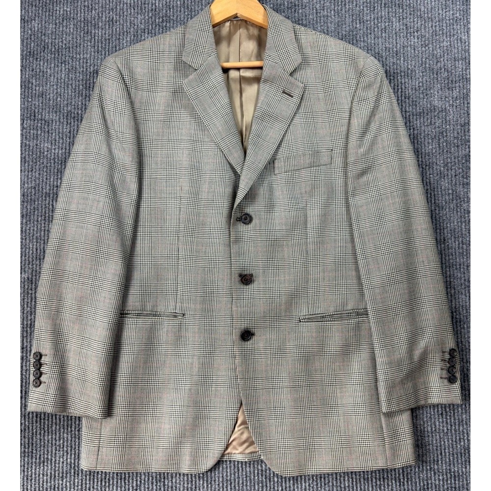 Ralph Lauren Mens Silk Wool Glen Plaid Blazer 41R Sport Coat Jacket Old Money
